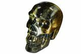 Polished Tiger's Eye Skull - Crystal Skull #111804-2